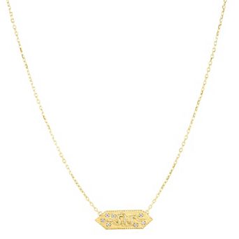 Sunkissed Sterling 14k Gold Over Silver Cubic Zirconia Snake Pendant Necklace