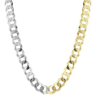 Sunkissed Sterling 14k Gold Over Silver & Sterling Silver Curb Chain Necklace