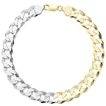 Sunkissed Sterling 14k Gold Over Silver & Sterling Silver Curb Chain Anklet