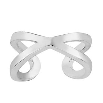 Sunkissed Sterling 14k Gold Over Silver Criss Cross Ear Cuff