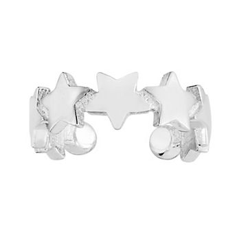 Sunkissed Sterling 14k Gold Over Silver Star Ear Cuff