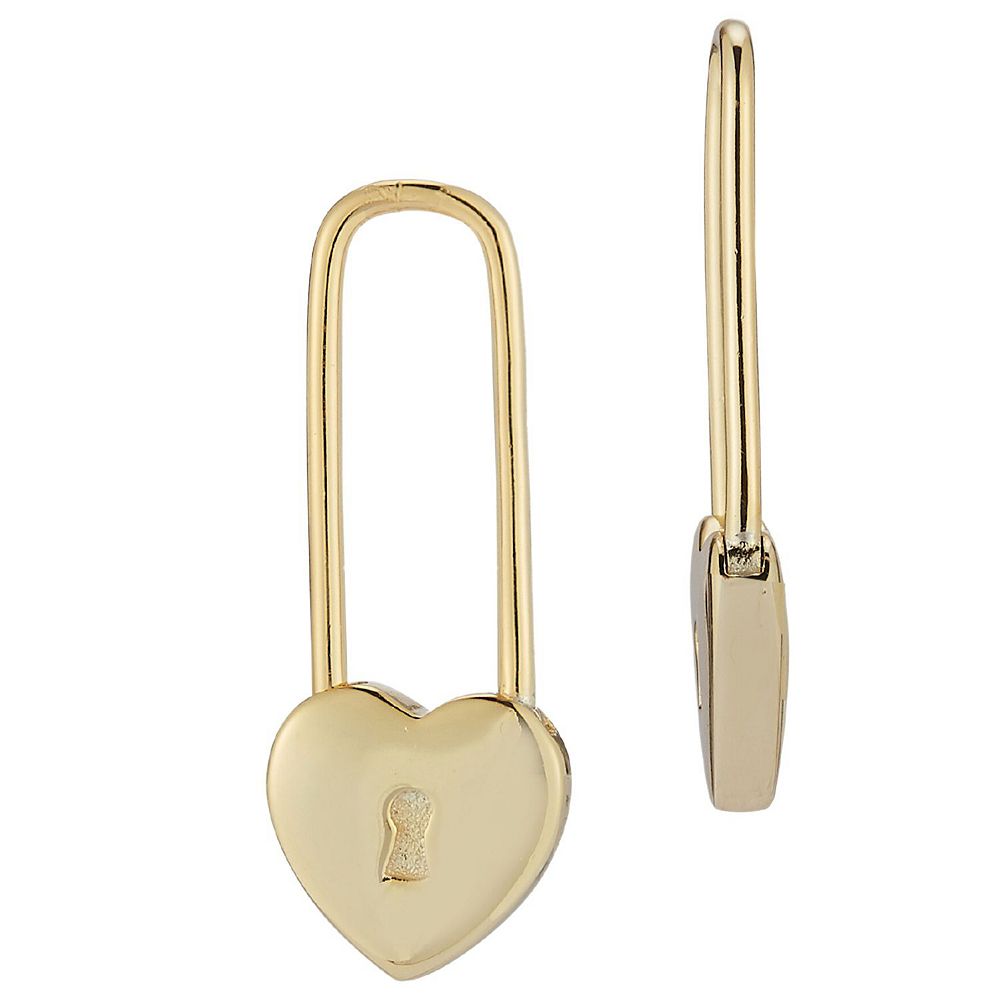 Heart Earrings With Silver And Gold