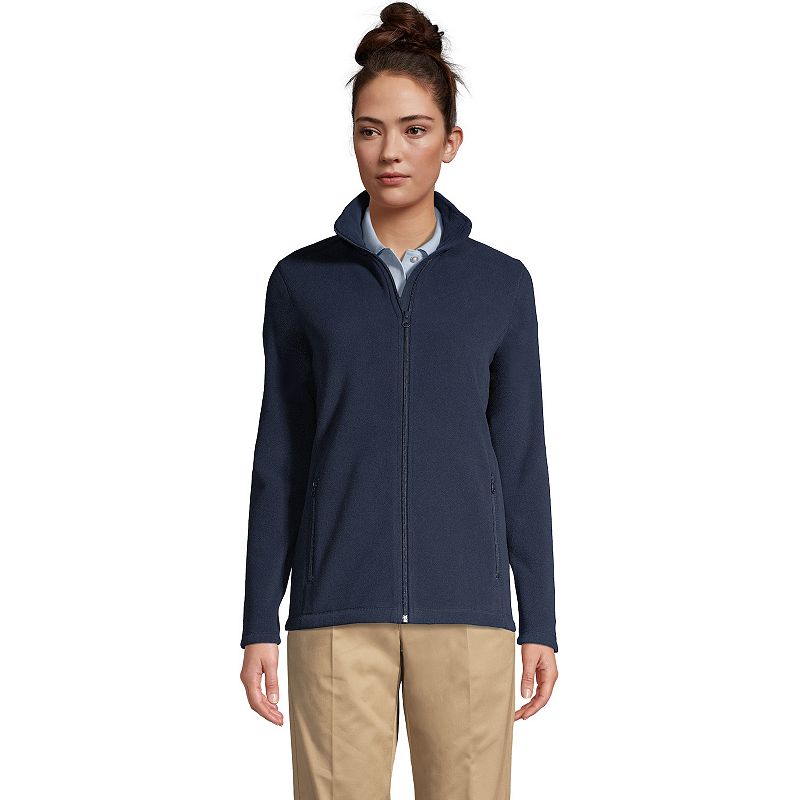 UPC 194573068052 product image for Women's Lands' End Full-Zip Long Sleeve Fleece Jacket, Size: Large, Classic Blue | upcitemdb.com