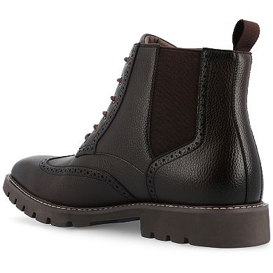 VANCE Bowman Tru Comfort Foam Men's Wingtip Ankle Boots