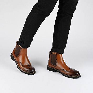 VANCE Hogan Tru Comfort Foam Men's Wingtip Chelsea Boots