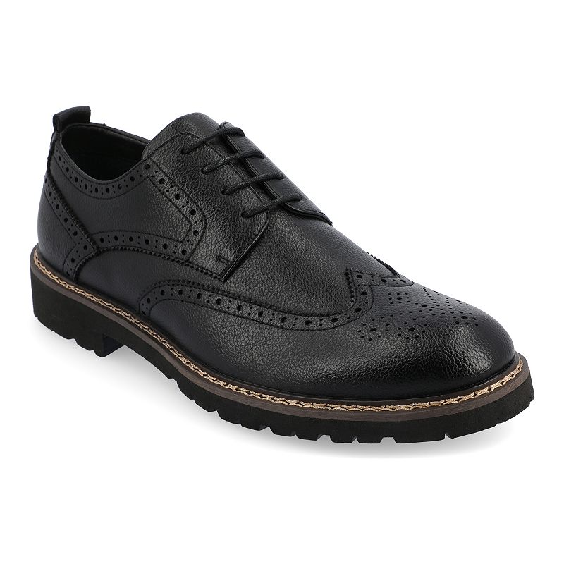VANCE Campbell Tru Comfort Foam Men's Wingtip Dress Shoes, Size: 10.5, Black