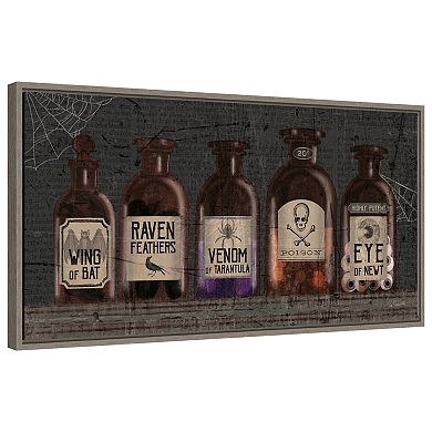 Apothecary Noir VI by Sue Schlabach Framed Canvas Wall Art Print