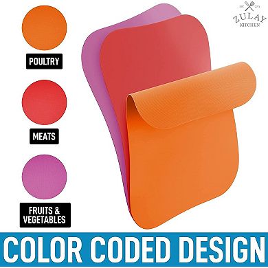 Zulay Kitchen Non-Slip Flexible Cutting Board Set