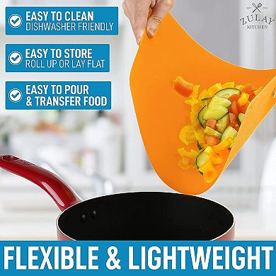 Zulay Kitchen Non-Slip Flexible Cutting Board Set