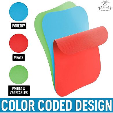 Zulay Kitchen Non-Slip Flexible Cutting Board Set
