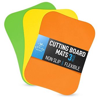 Zulay Kitchen Non-Slip Flexible Cutting Board Set