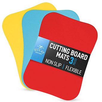 Zulay Kitchen Non-Slip Flexible Cutting Board Set