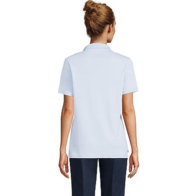 Women's Tall Lands' End School Uniform Short Sleeve Interlock Polo