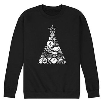 Men's Sea Shell Christmas Tree Fleece Sweatshirt