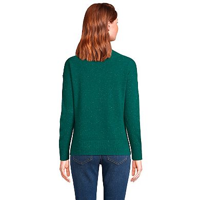 Women's Lands' End Cashmere V-Neck Pullover Sweater