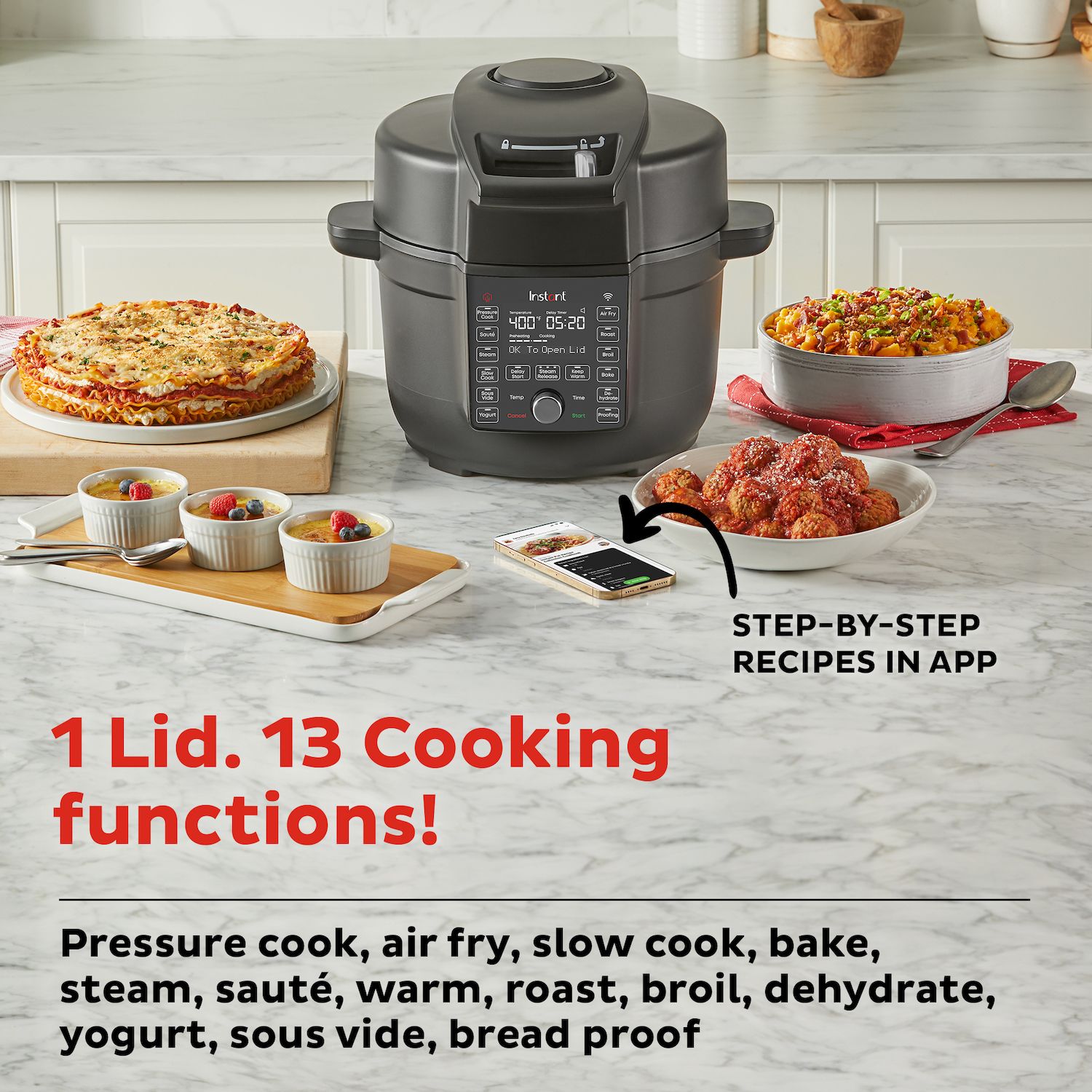Instant Pot Duo Crisp with Ultimate Lid WiFi 6.5-Qt. Multi-Cooker   Air Fryer Combo