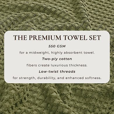 Madelinen Grayson 4-piece Waffle Bath Towel Set