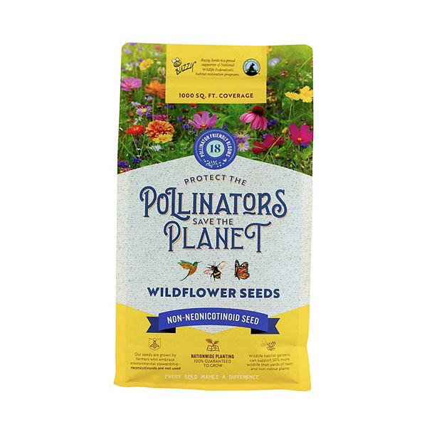 Buzzy Seeds Pollinator Wildflower Bag- Pollinator Seed Mix