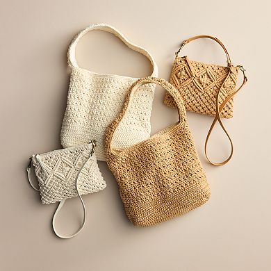 Sonoma Goods For Life Crochet Knit Crossbody Bag