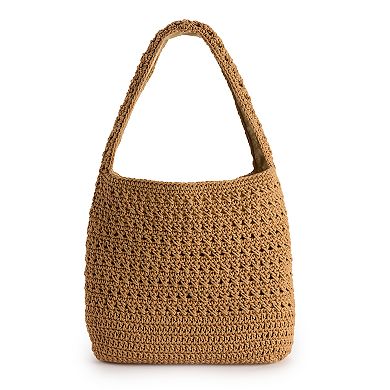 Sonoma Goods For Life® Crochet Knit Hobo Bag