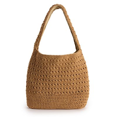 Sonoma Goods For Life Crochet Knit Hobo Bag