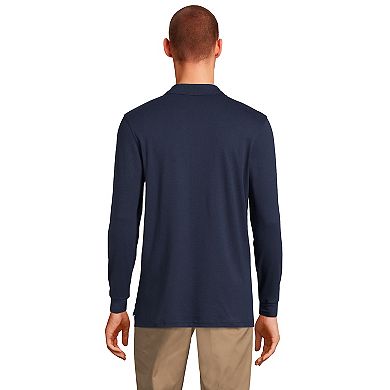 Big & Tall Lands' End UNF Long Sleeve Interlock Polo