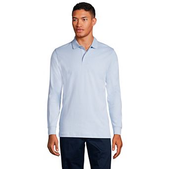 Big & Tall Lands' End Long Sleeve Interlock Polo