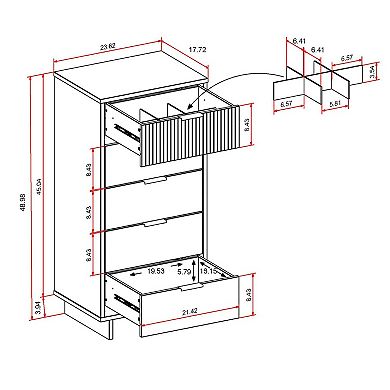 MANHATTAN COMFORT Granville Narrow Dresser