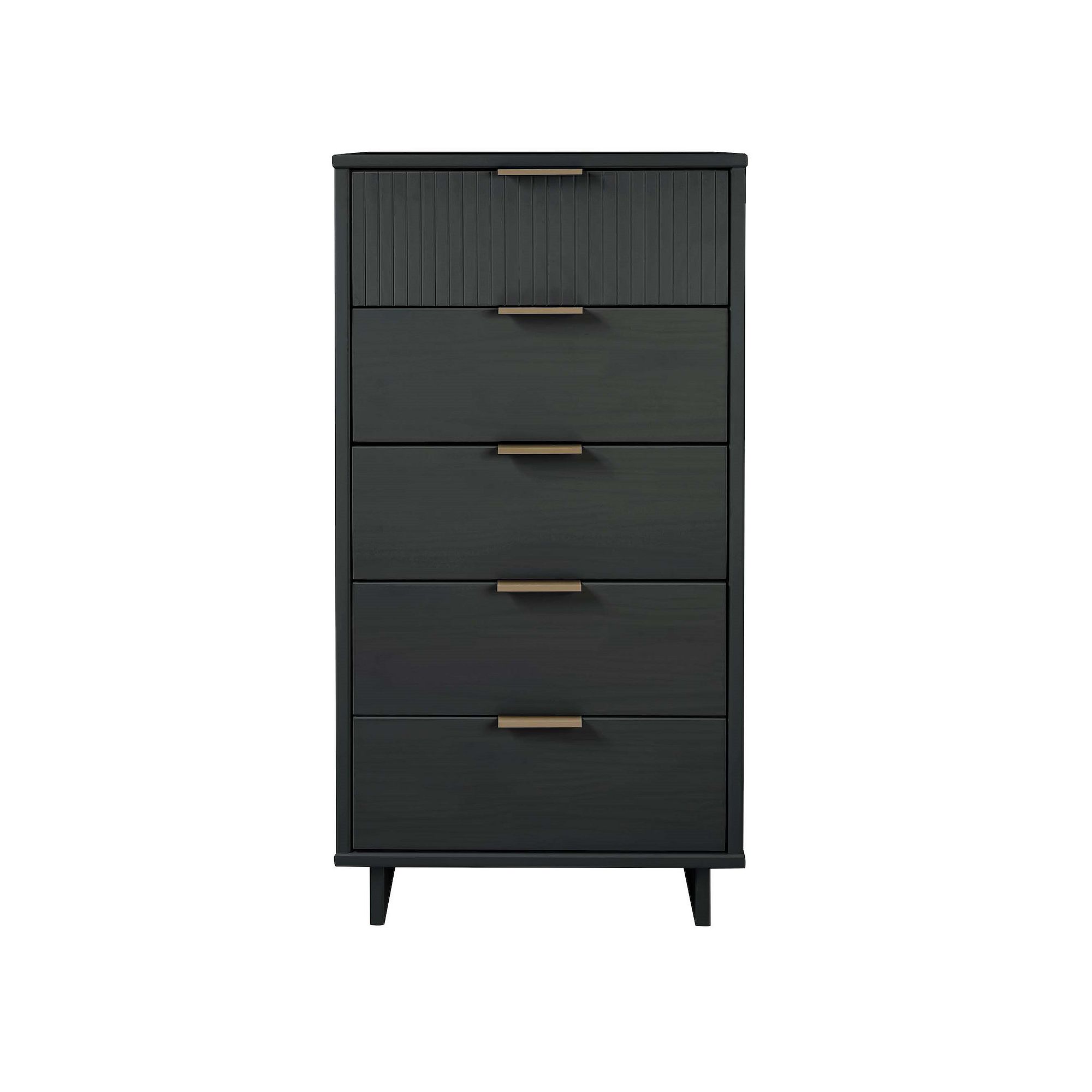 MANHATTAN COMFORT Granville Narrow Dresser, Dark Grey