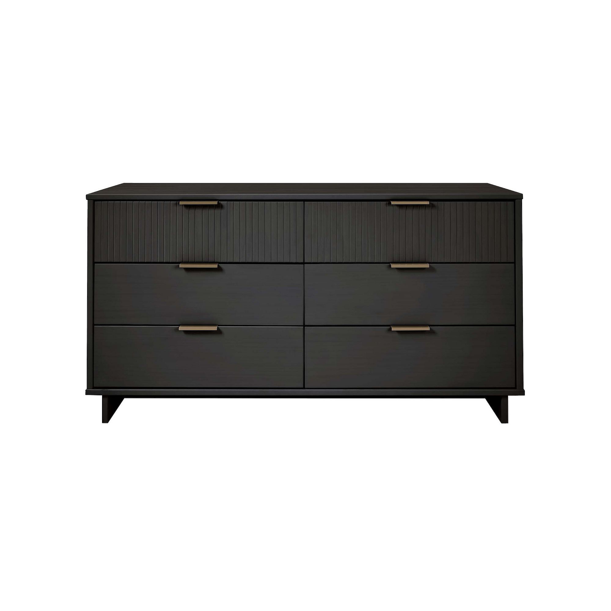 MANHATTAN COMFORT Granville Double Wide Dresser, Dark Grey