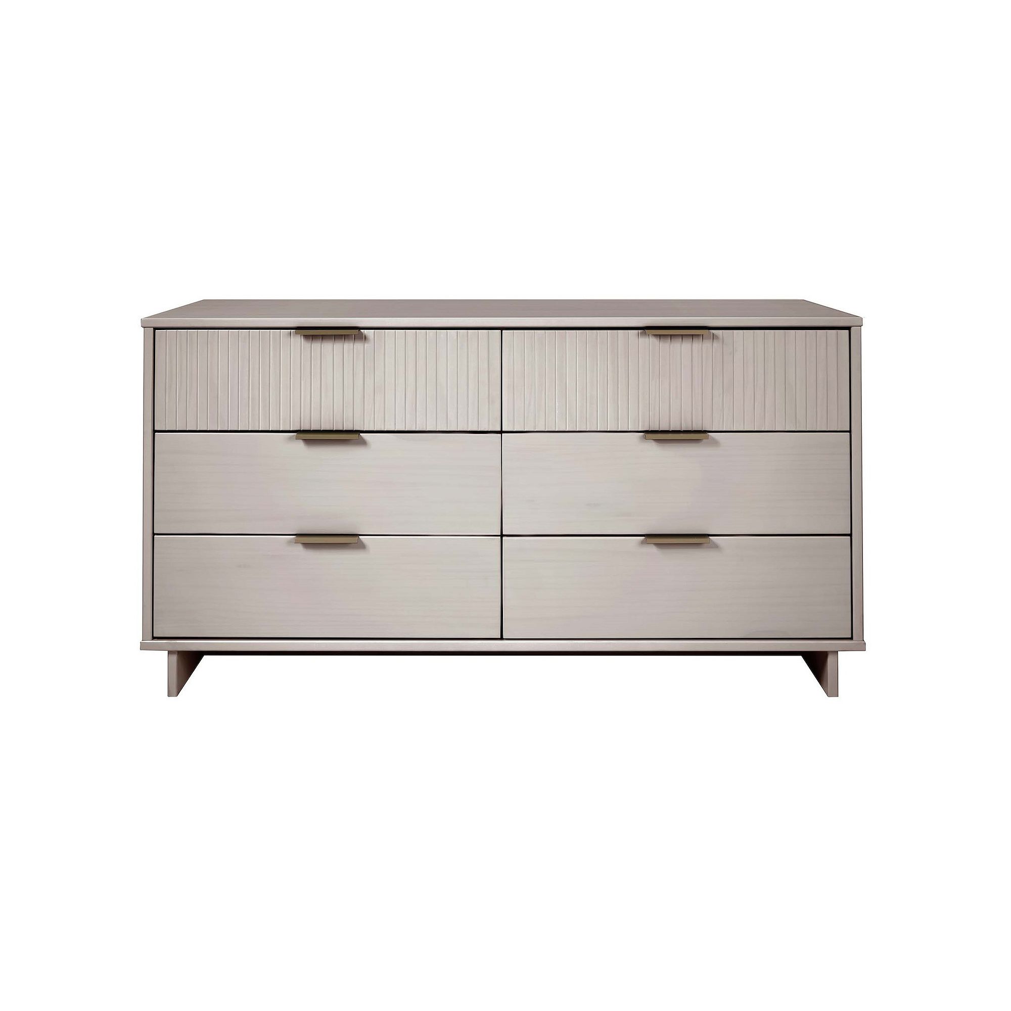 MANHATTAN COMFORT Granville Double Wide Dresser, Light Grey