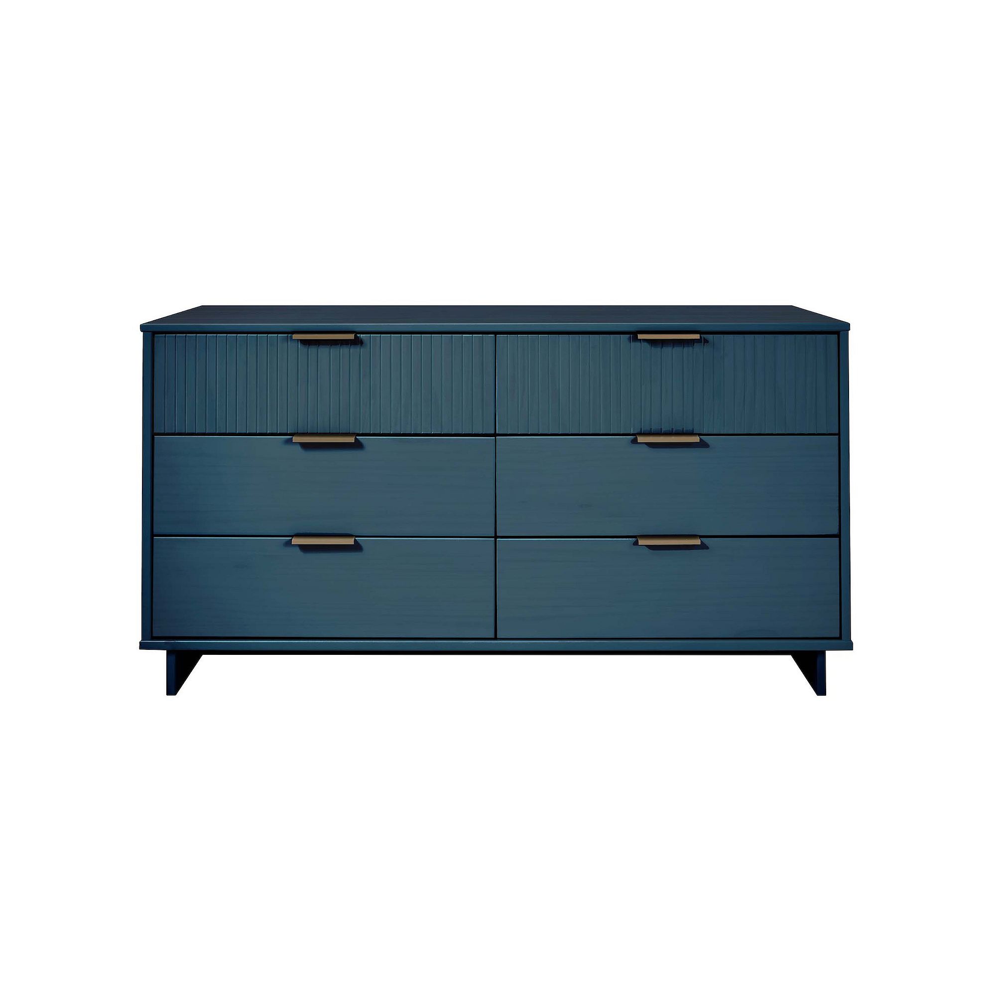 MANHATTAN COMFORT Granville Double Wide Dresser, Black Blue