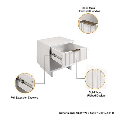 MANHATTAN COMFORT Granville 1-Drawer Nightstand