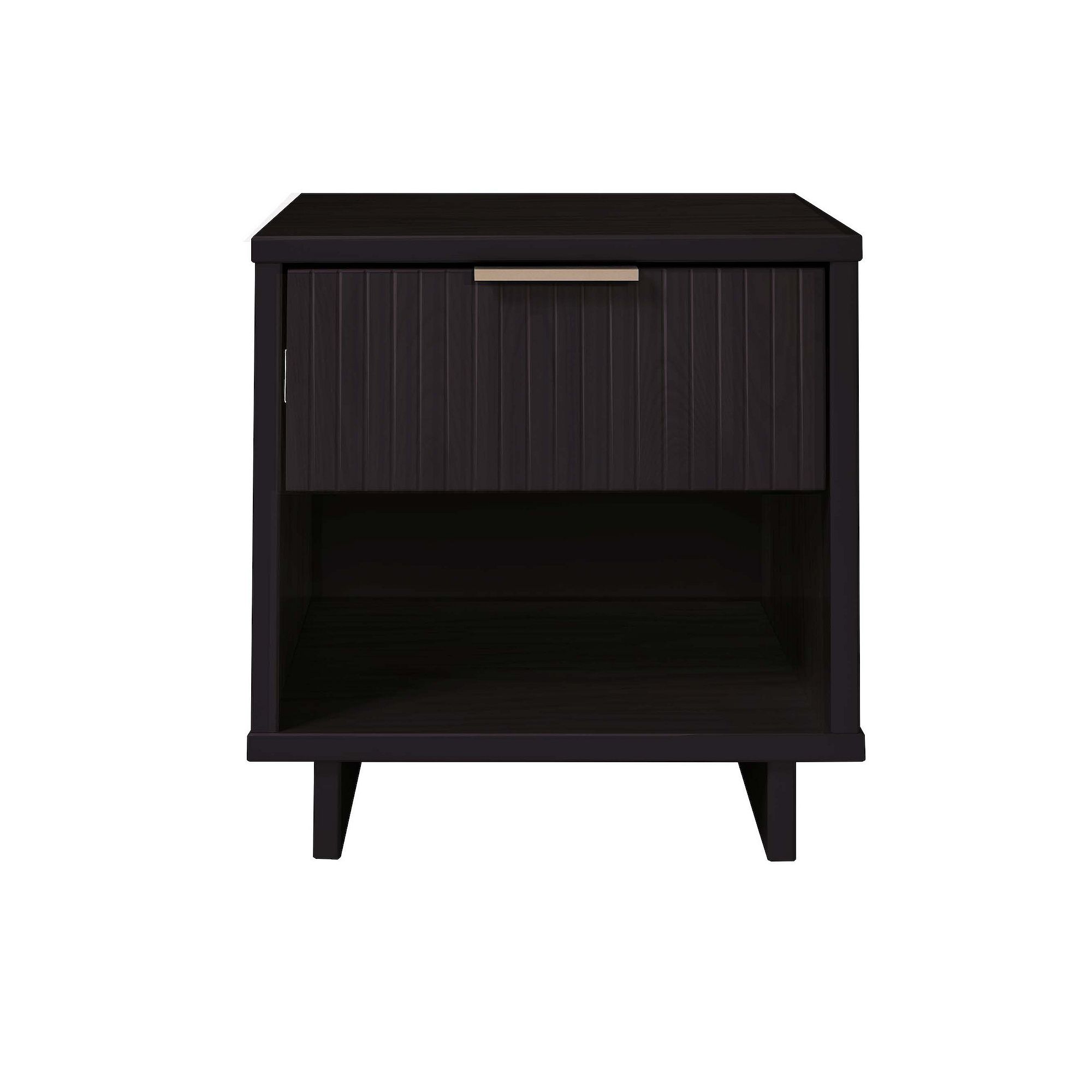 MANHATTAN COMFORT Granville 1-Drawer Nightstand, Black