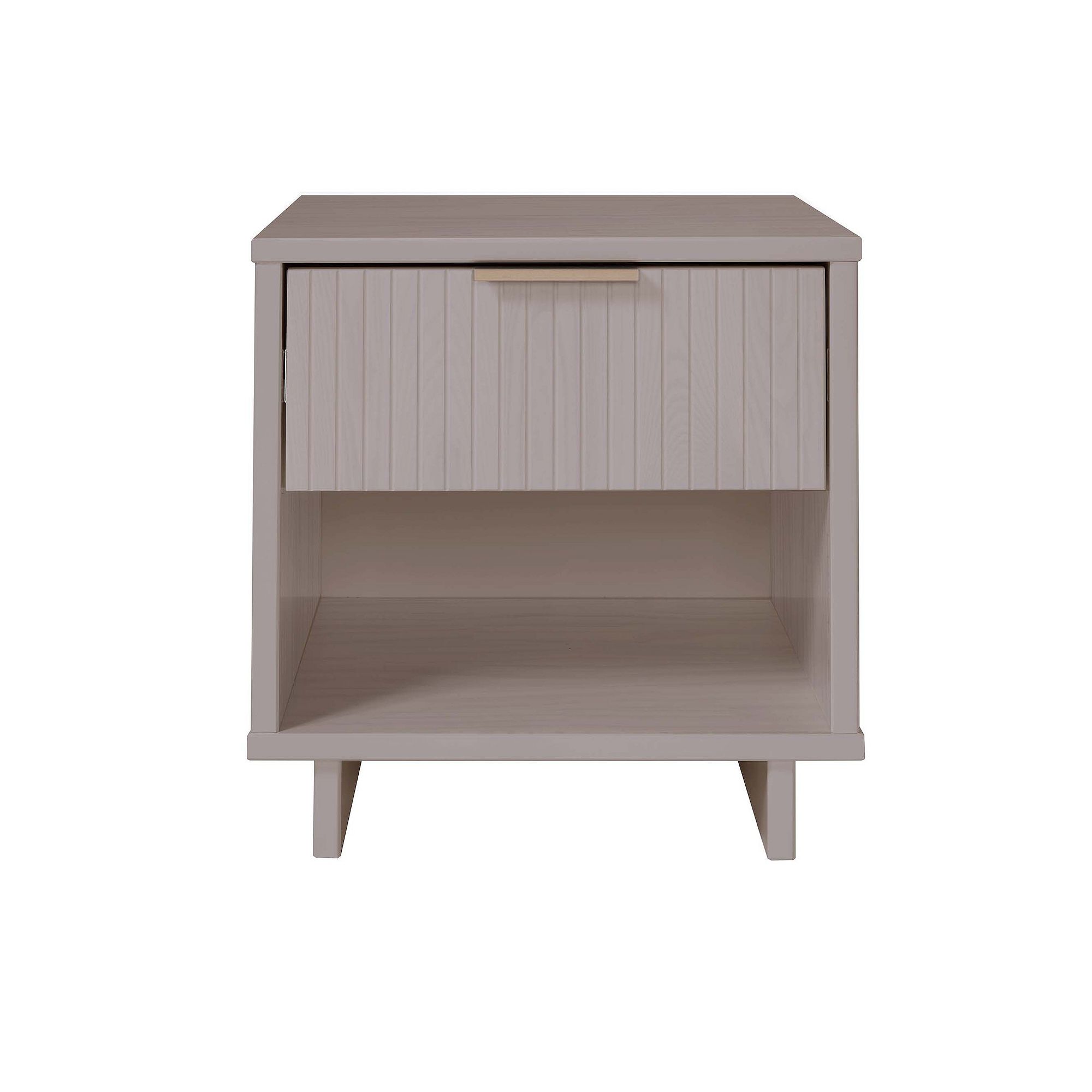 MANHATTAN COMFORT Granville 1-Drawer Nightstand, Light Grey