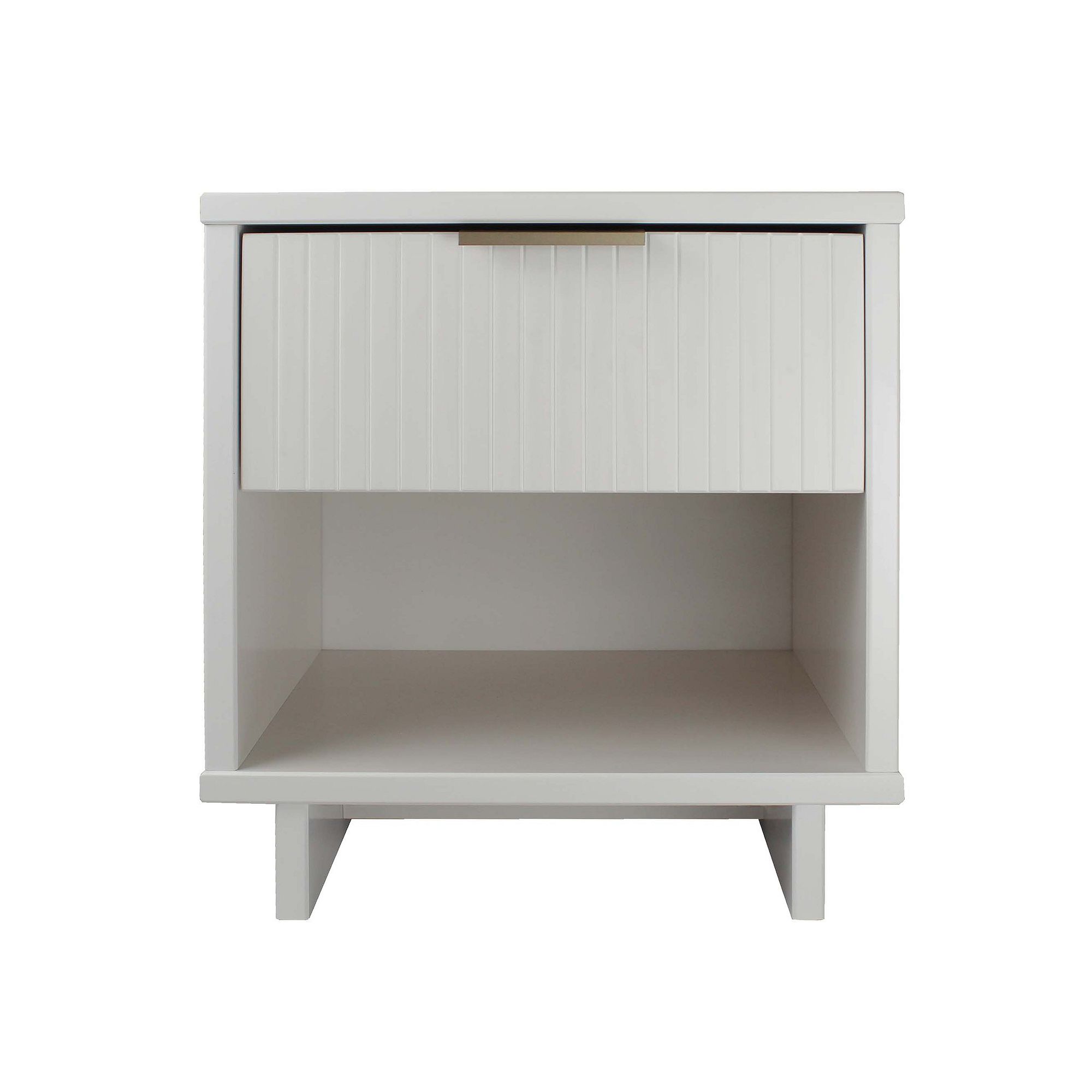 MANHATTAN COMFORT Granville 1-Drawer Nightstand, White