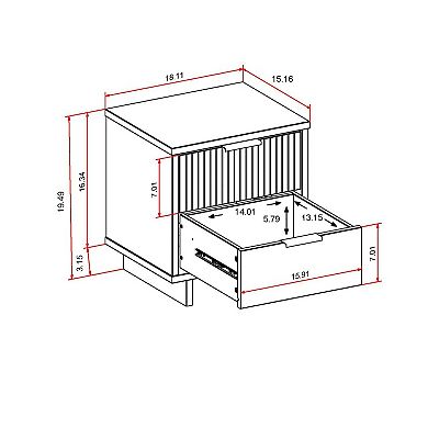 MANHATTAN COMFORT Granville 2-Drawer Nightstand