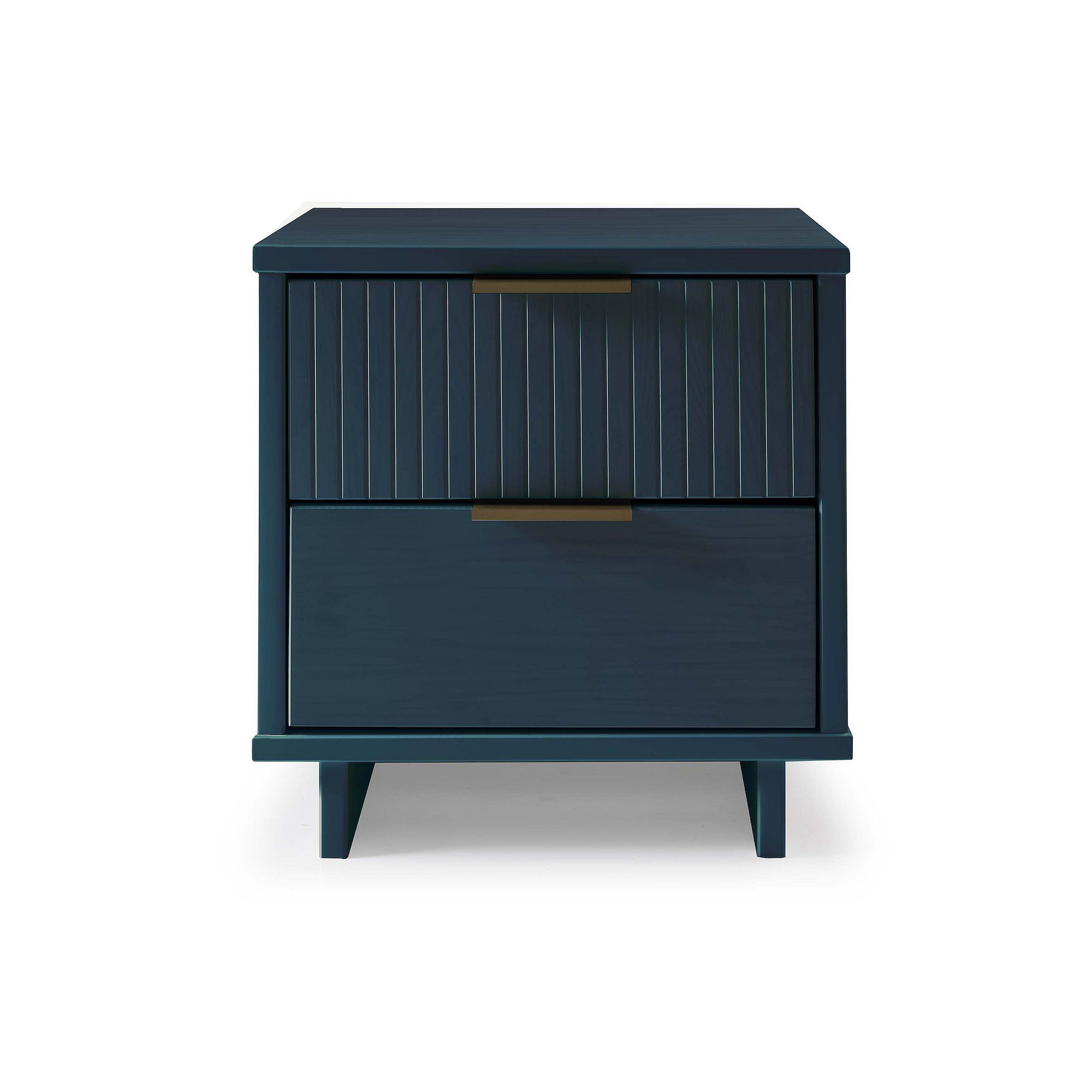 MANHATTAN COMFORT Granville 2-Drawer Nightstand, Black Blue