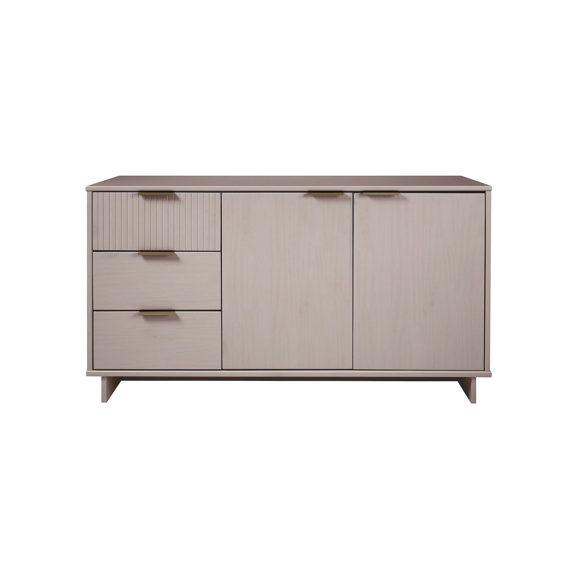 MANHATTAN COMFORT Granville 3-Drawer Sideboard, Light Grey