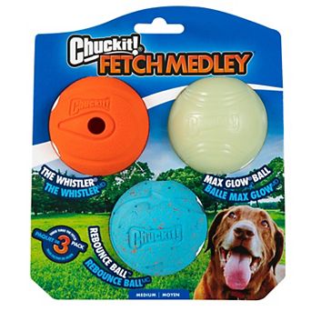Chuckit! Fetch Medley Medium Ball Dog Toy 3-Pack Set
