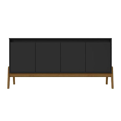 MANHATTAN COMFORT Gales 4 Cabinet Mid-Century Modern Sideboard