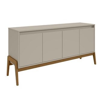 MANHATTAN COMFORT Gales 4 Cabinet Mid-Century Modern Sideboard