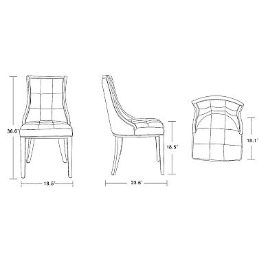 MANHATTAN COMFORT Fifth Avenue Dining Chair 4-piece Set
