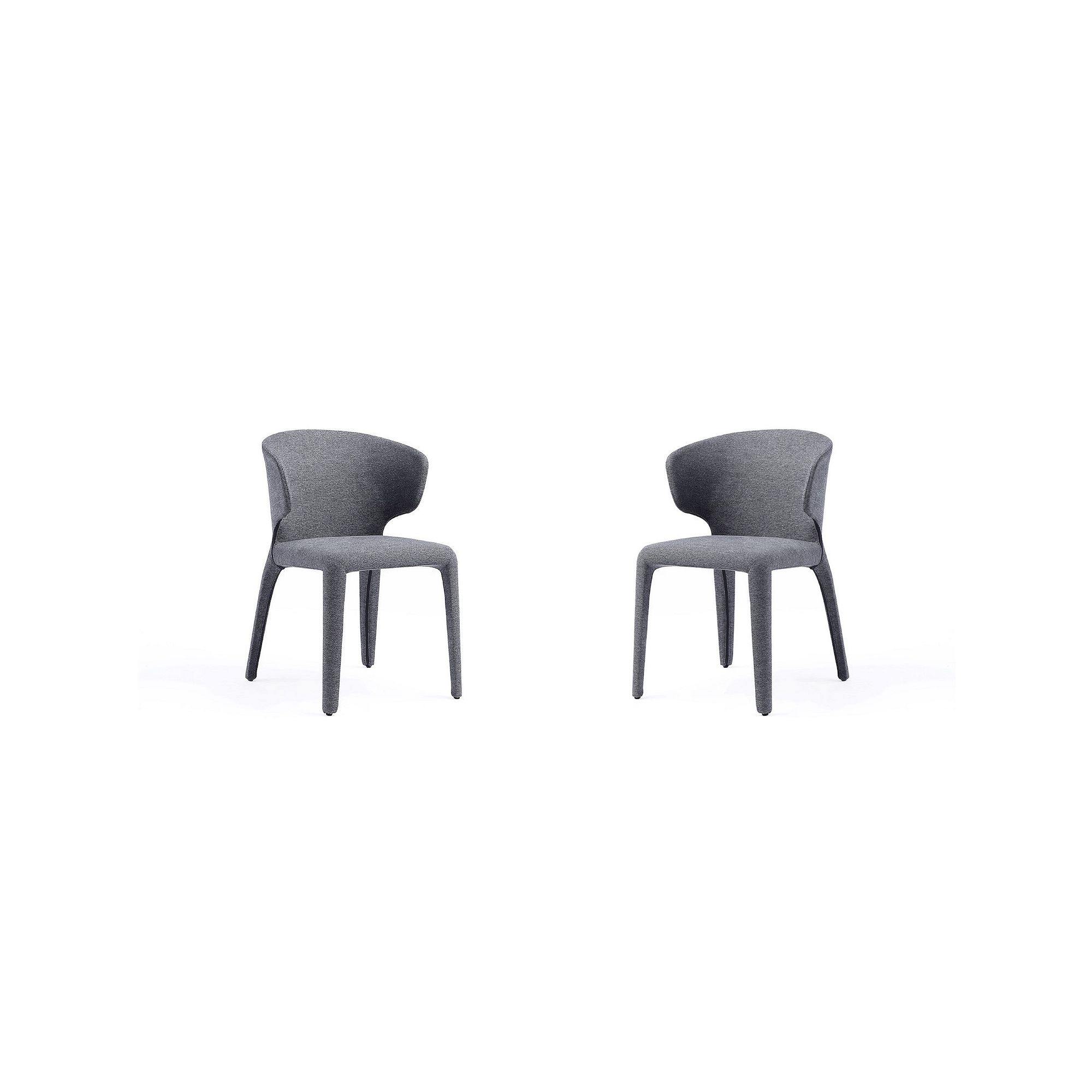 MANHATTAN COMFORT Conrad Dining Chair 2-piece Set, Grey