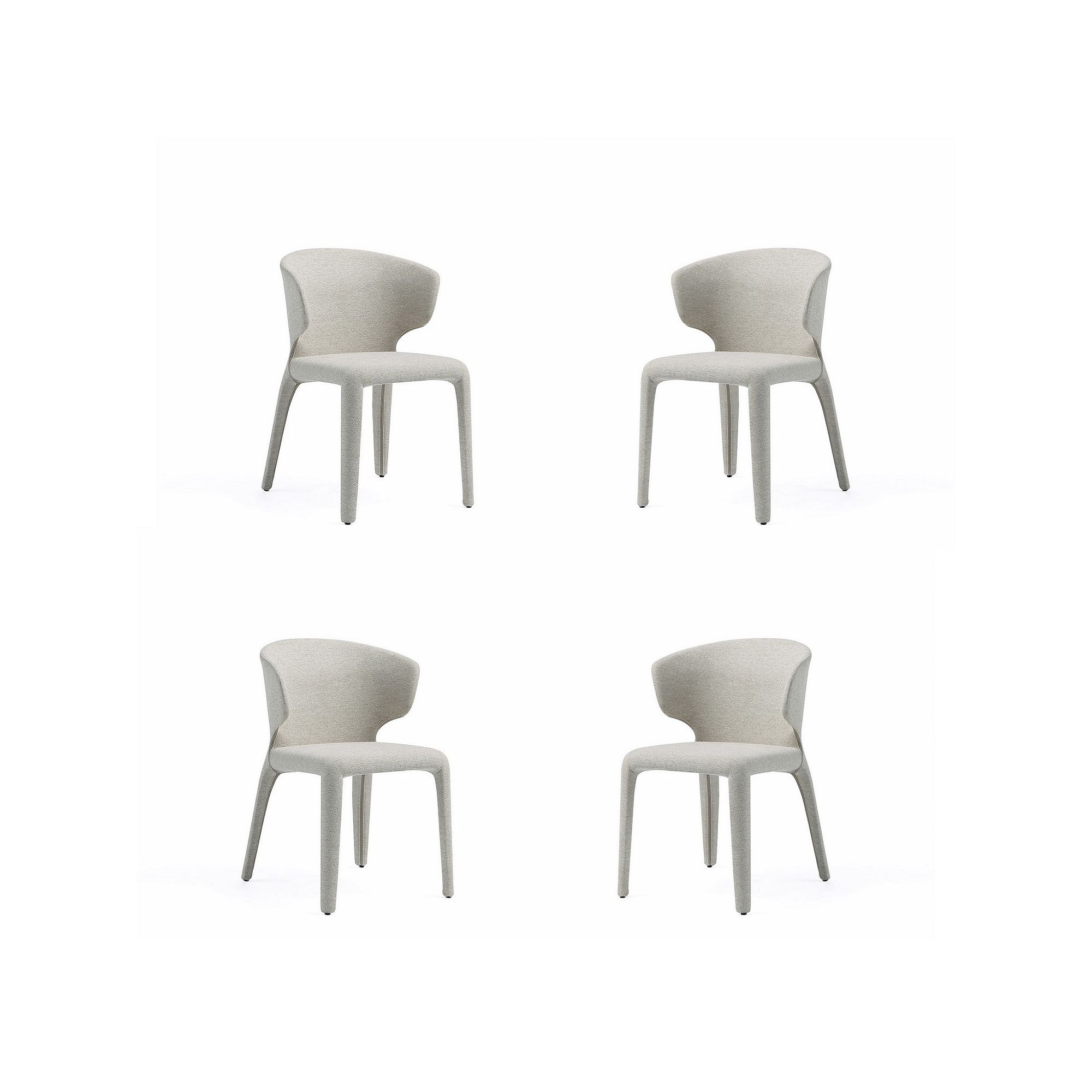 MANHATTAN COMFORT Conrad Dining Chair 4-piece Set, Wheat
