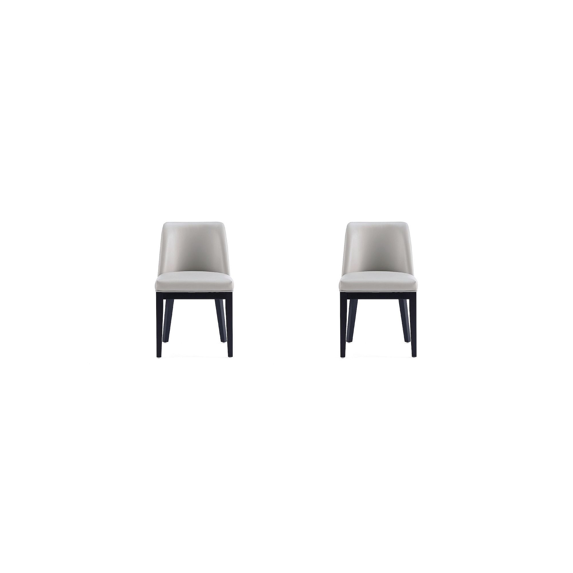 MANHATTAN COMFORT Gansevoort Dining Chair 2-piece Set, Light Grey