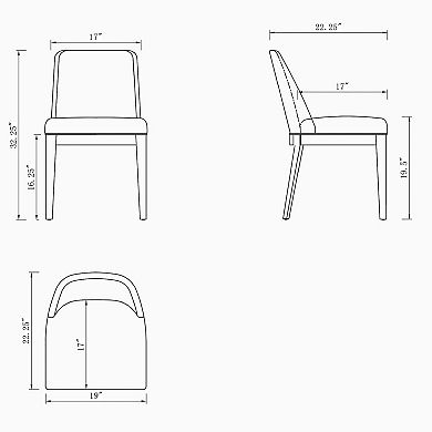 MANHATTAN COMFORT Gansevoort Dining Chair 4-piece Set