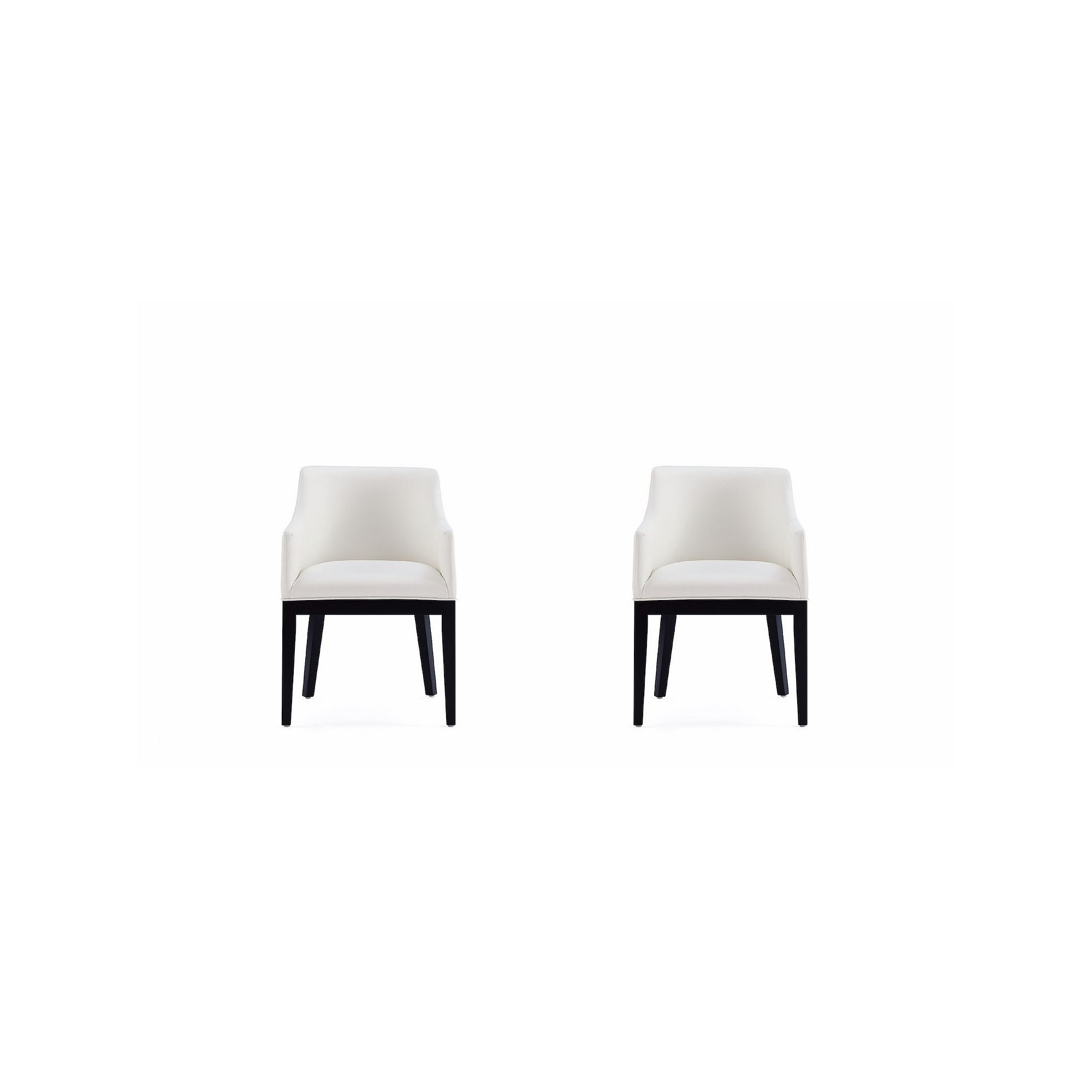 MANHATTAN COMFORT Gansevoort Dining Arm Chair 2-piece Set, Ivory