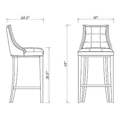 MANHATTAN COMFORT Fifth Avenue Bar Stool