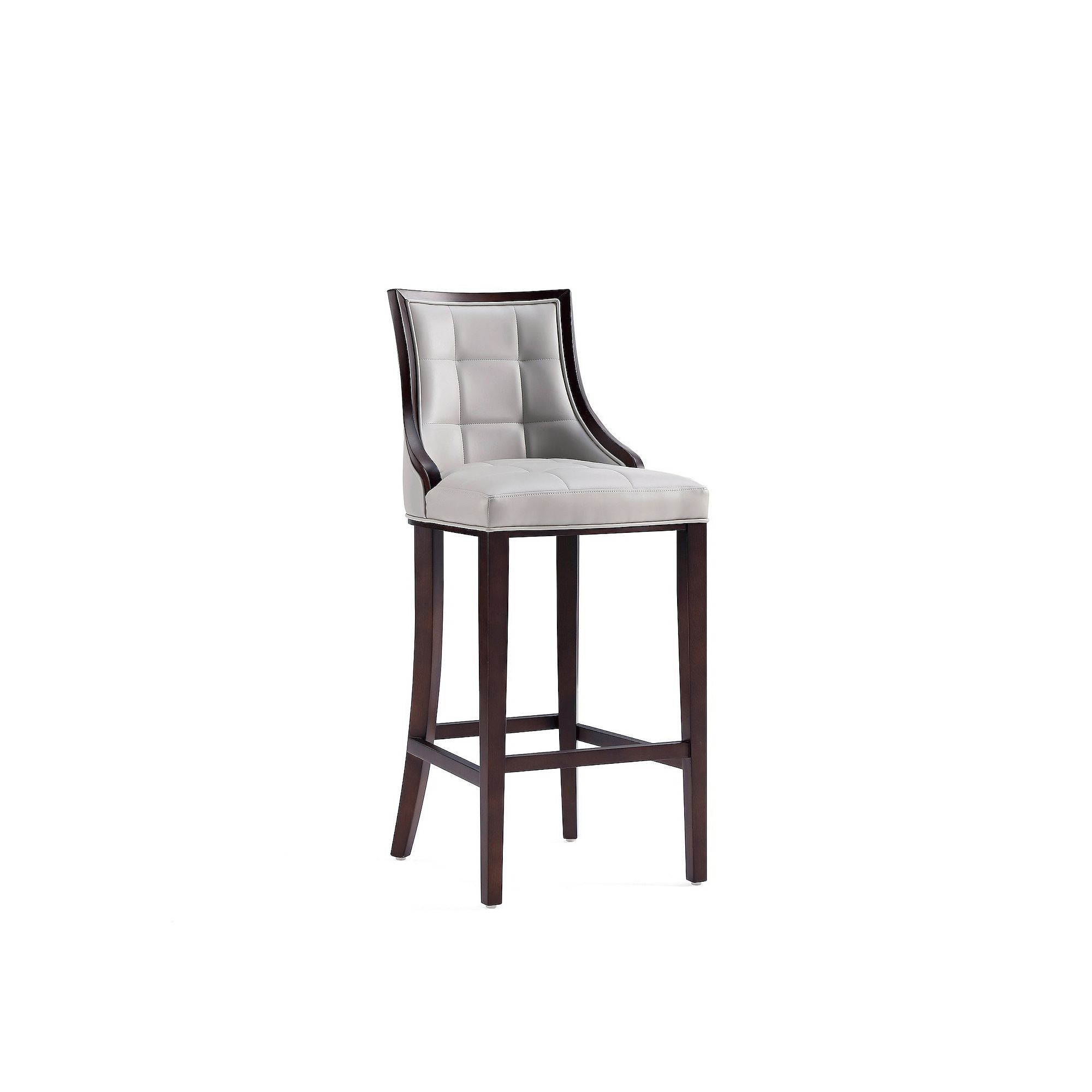 MANHATTAN COMFORT Fifth Avenue Bar Stool, Light Grey